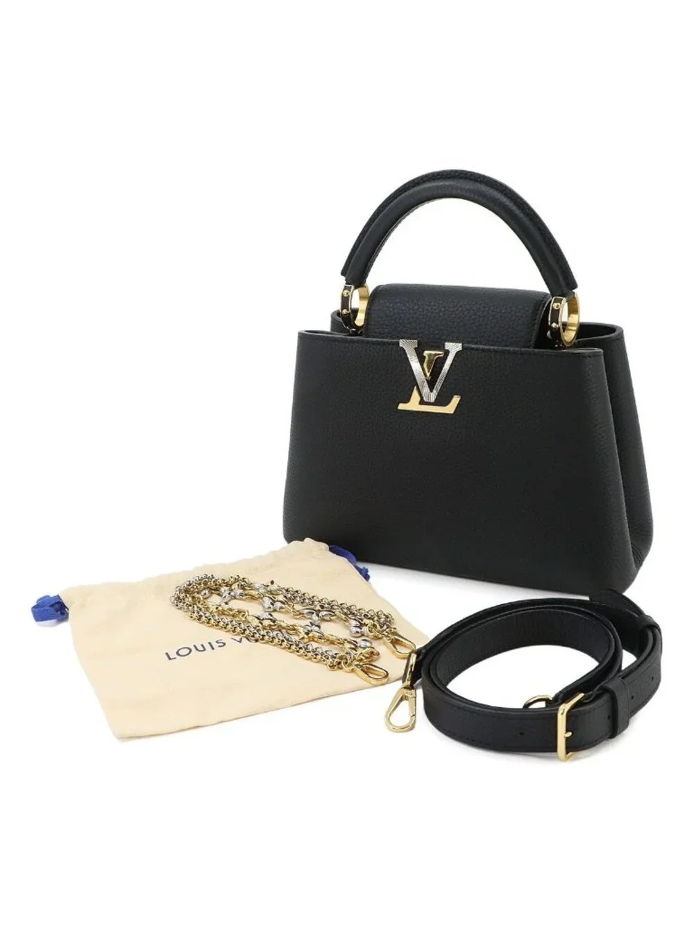 Louis Vuitton Capucines BB 2-Way Bag Taurillon Leather Black